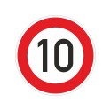 Verkehrzeichen "10 km/h"