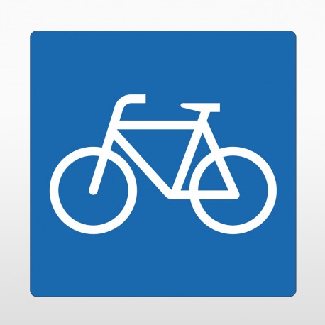 Fahrrad Bodenschild blau