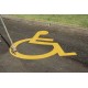 Rollstuhlfahrer Symbol Boden thermoplastisch