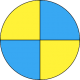 Messpunkt blau gelb