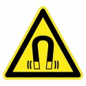 Warnzeichen - Warnung vor magnetischem Feld