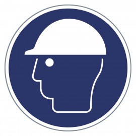 Gebotszeichen - Kopfschutz benutzen