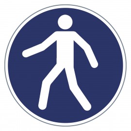 Gebotszeichen - Fußgängerweg benutzen